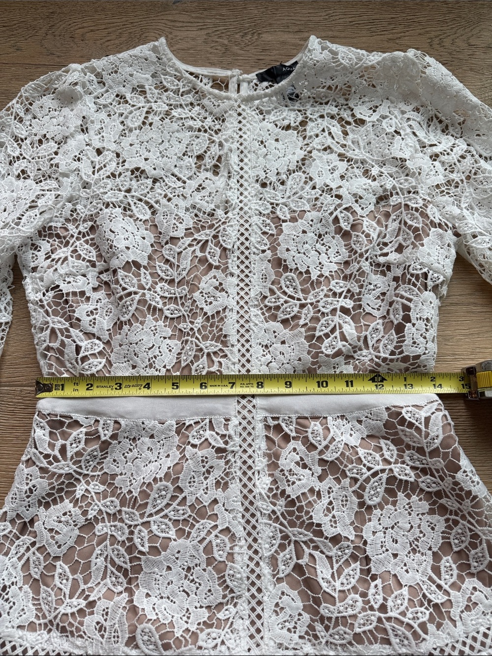 Feminine Floral Lace Long Sleeve Mini Dress - Picture 7 of 8